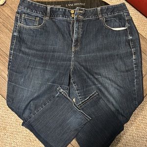Lane Bryant straight leg jeans. Avg length dk denim